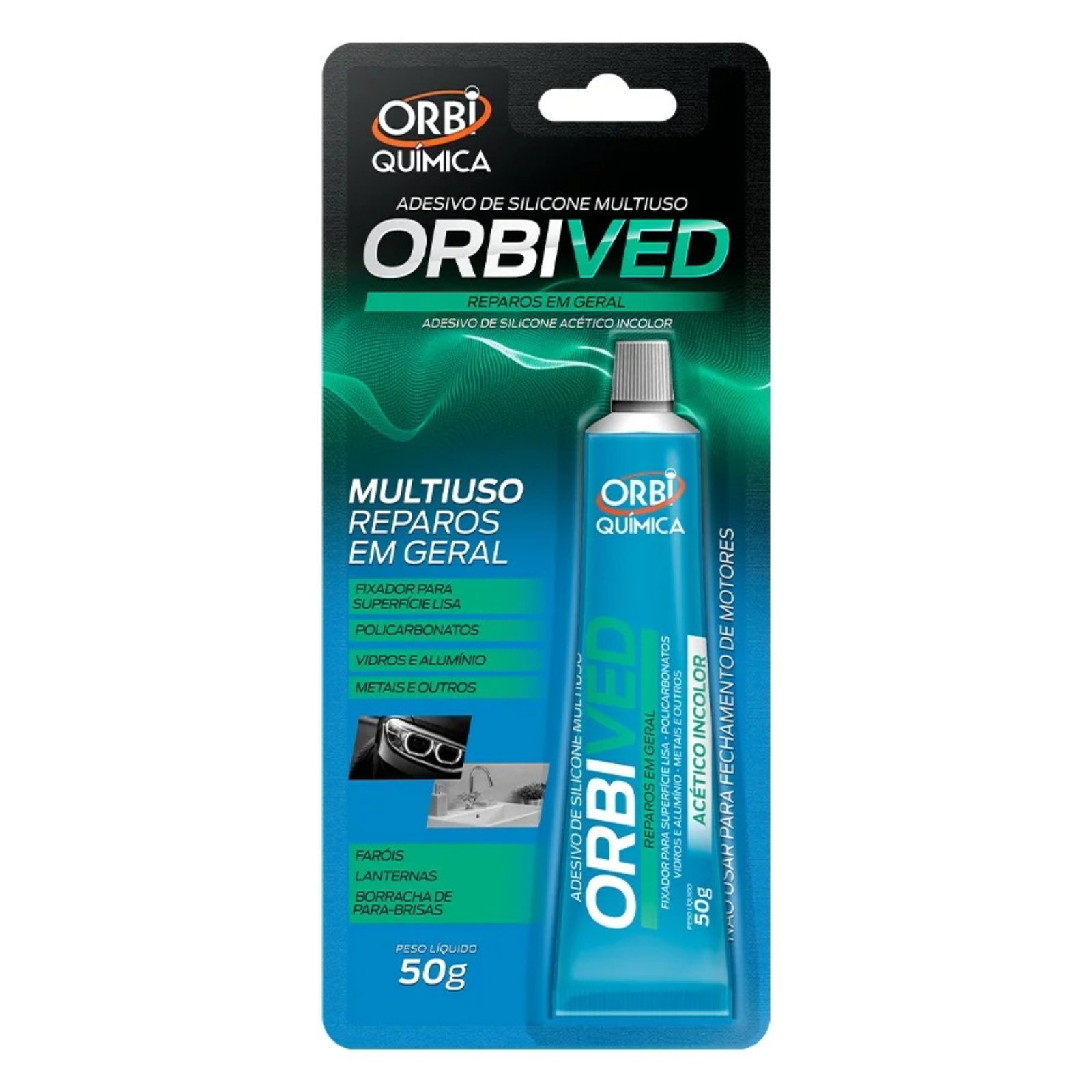 SILICONE ACÉTICO INCOLOR ORBI | 50G