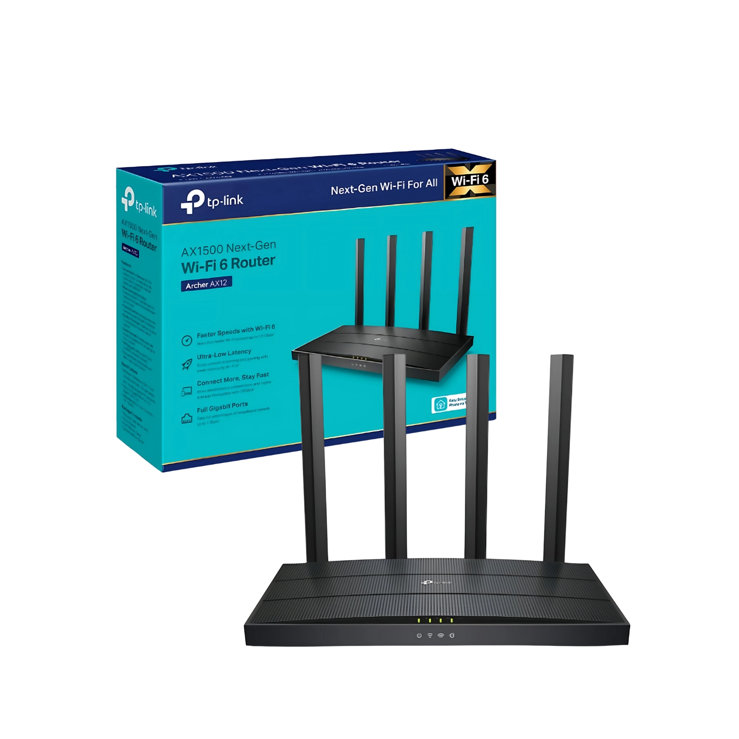Roteador 4 Antenas Tp-Link Wi-Fi 6 Archer AX1500