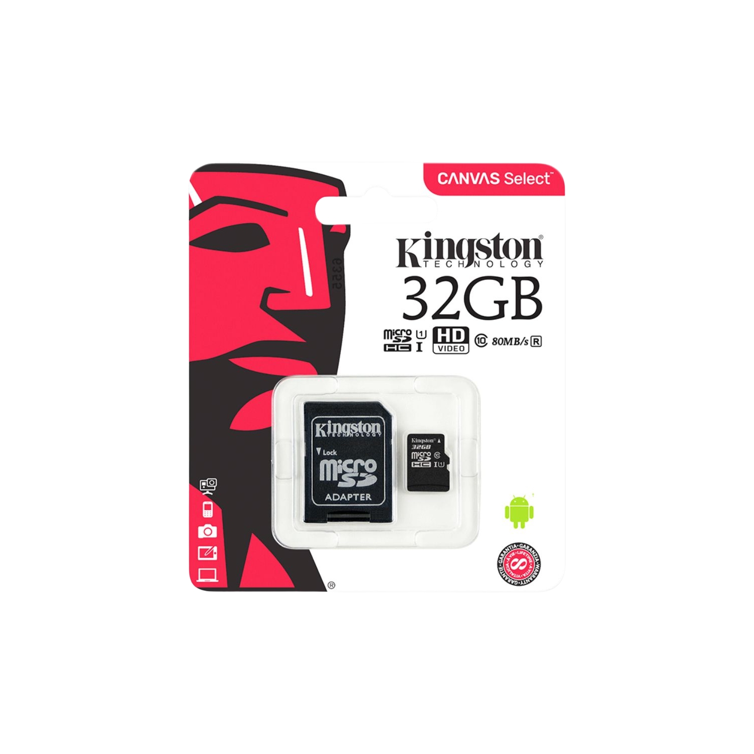 Cartão De Memória Kingston Canvas Select Plus 32GB - Classe 10