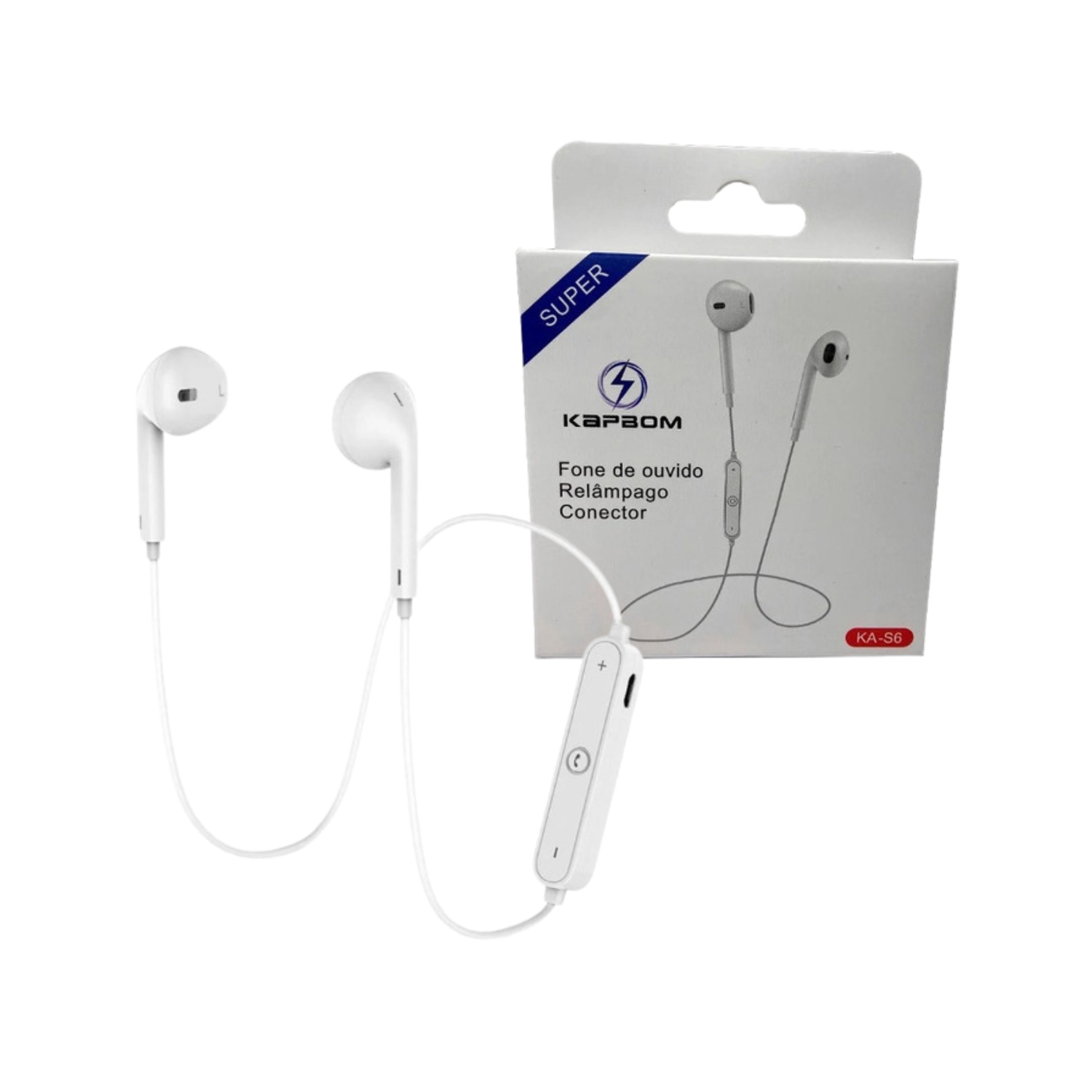Fone Bluetooth C/ Fio Earphones - S6