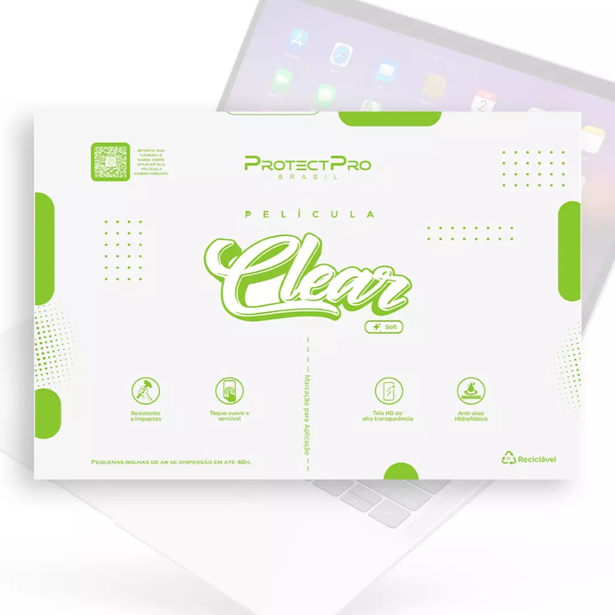 Pack C/ 5 Un Películas P/ Recorte Notebook 17" Protect Pro - Clear HD