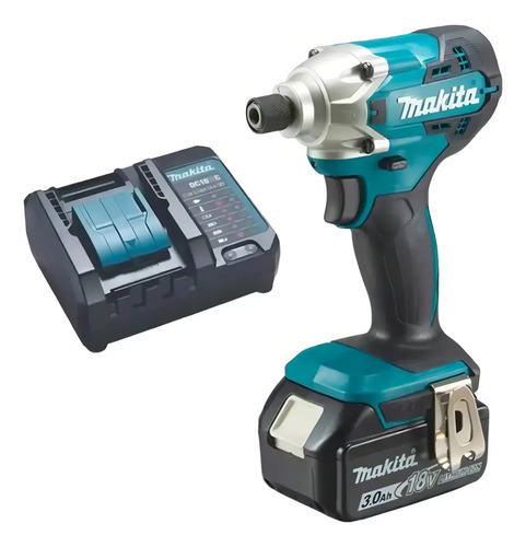 Parafusadeira de impacto + DC18RC + BL1830B DTD156Z Makita