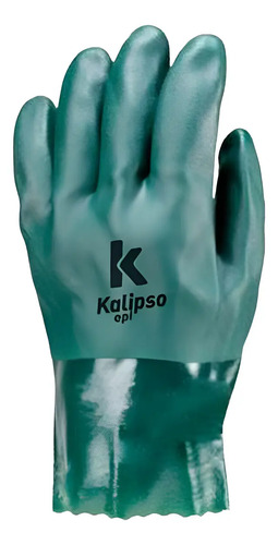Luva de pvc verde 27cm com forro CA 21420 Kalipso 02.10.1.1