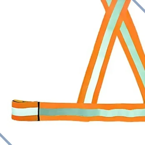 Colete em X laranja com refletivo Plastcor