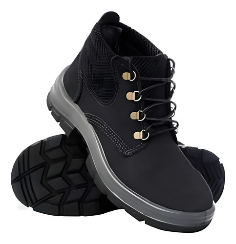 Botina de amarrar nobuck preto CA 15080 TP092 Cartom