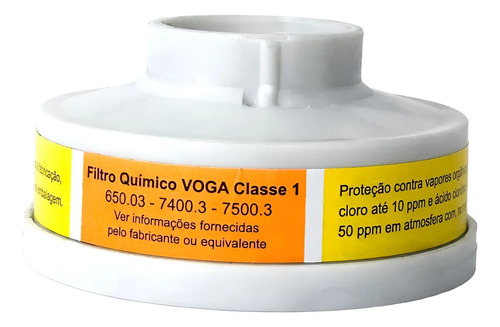Filtro químico vo classe 1 Plastcor 65001 (1 unidade) 700.31095
