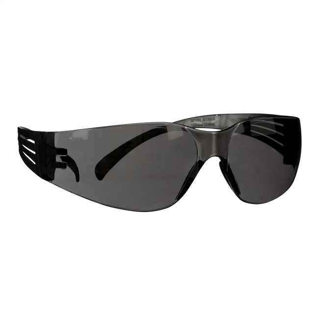 Óculos de segurança securefit série 100 SF102AF-BLK haste preta lente cinza antiembaçante/antirrisco HB004683981 3M
