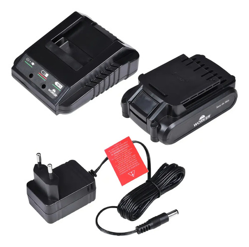 Parafusadeira 12v 2 baterias kit 13 peças 18nm 958573 Worker