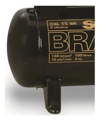 Compressor de Ar Estac Pistão CSL15BRAVO 100 Motor Monofásico Aberto Industrial Gaio 3CV 220V 2P60Hz Schulz 92179910