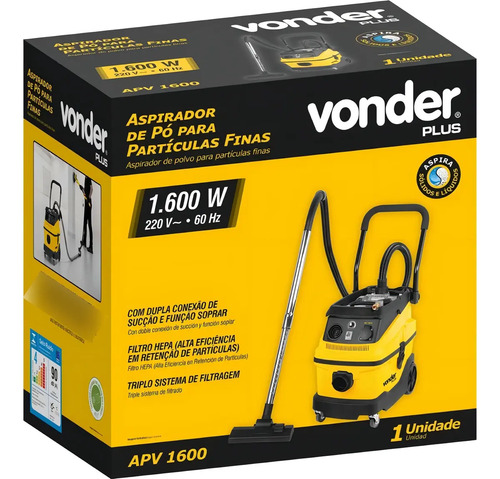Aspirador de pó APV 1600 220v Vonder Plus 6864160230