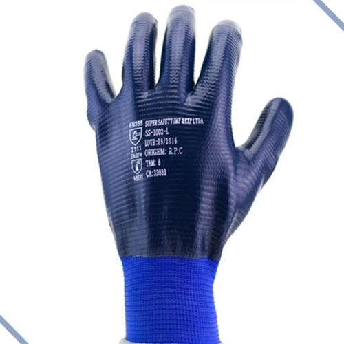 Luva nitrílica SS1002L Super Safety CA 32033