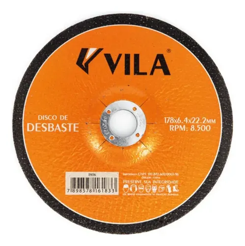 Disco de desbaste 7" 178X6,4X22,2 Vila 11926