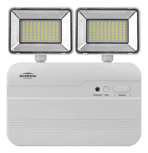 Luminária de emergência led  2 faróis 18w Branco