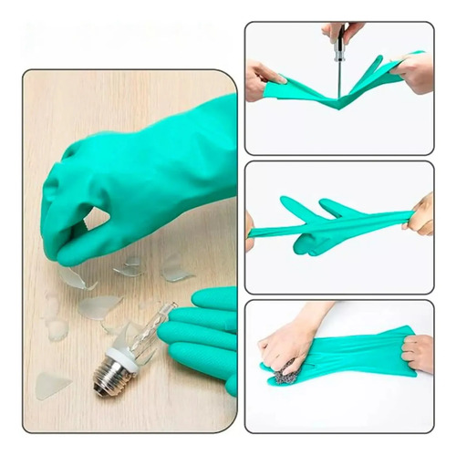 Luva nitrasolv verde com forro DA-36201 CA 25313 Danny