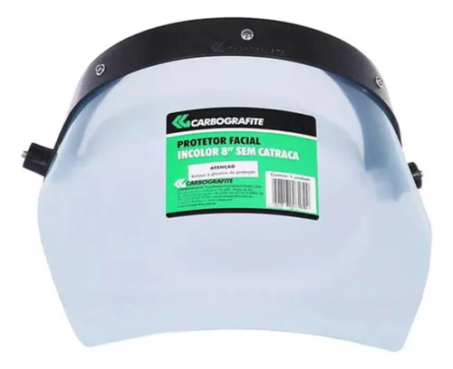 Protetor facial evolution incolor 8 sem catraca 010070610 Carbografite CA 45583