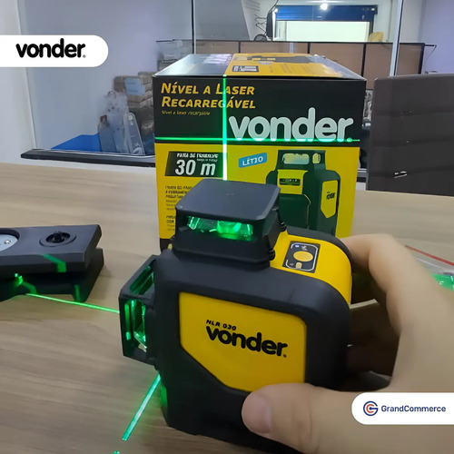 Nível laser 30 metros 360 gramas recarregável NLR030 Vonder 3820300300
