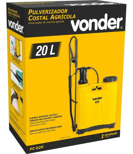Pulverizador agrícola 20 Litros PC020 Vonder 6240020000