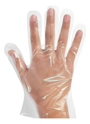 Luva descartável transparente Prevemax CA 44785 RLUV00707