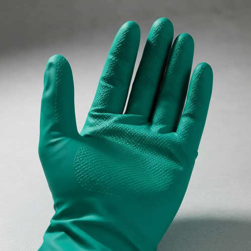 Luva de nitrila verde forrada CA 41819 Lv-nvf Imbat