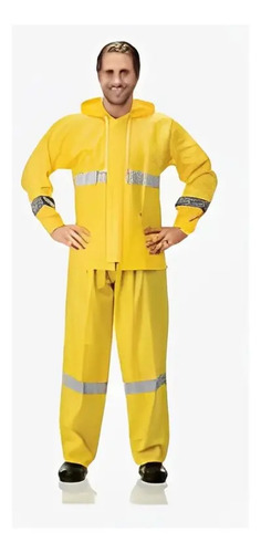 Conjunto nylon com refletivo segurança amarelo Pantaneiro