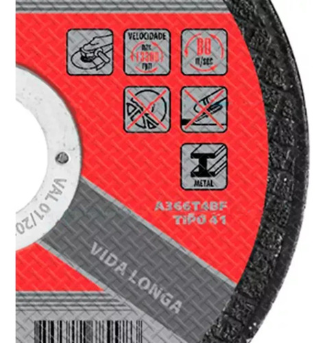 Disco corte para metal 115X1,0X22,23mm Mtx 7432655