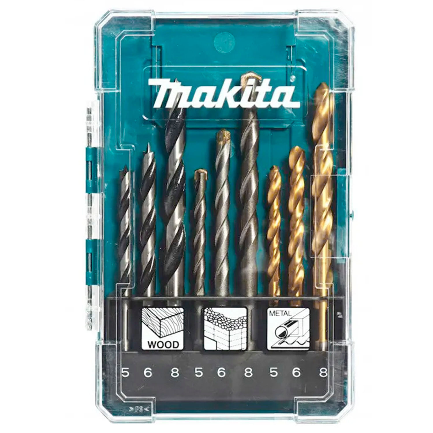 Conjunto de brocas com 9 pecas 5-8mm D-71962 Makita