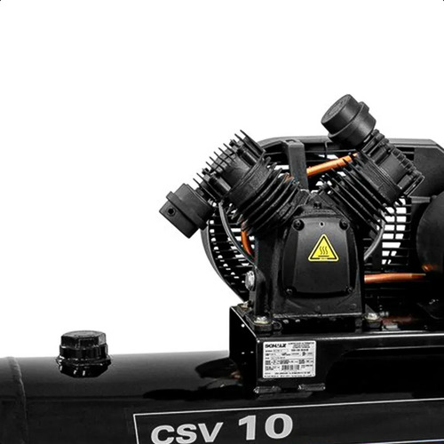Compressor de Ar Estacionário Pistão CSV10PRO 200 I Motor Monofásico Aberto Industrial 2CV 220V 2P60Hz Schulz 92177420