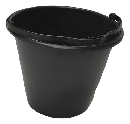 Balde plástico preto 12 litros Vila