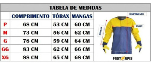 Blusão de raspa e brim antichamas para solda Teknoluvas CA 37603 SK4