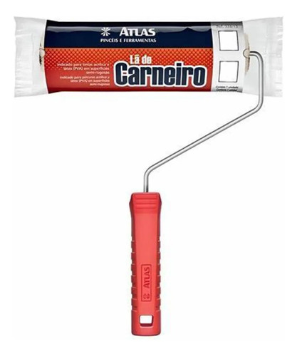Rolo de lã De carneiro 15cm com cabo Atlas 328-15