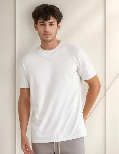 Camiseta básica branca manga curta Kelu