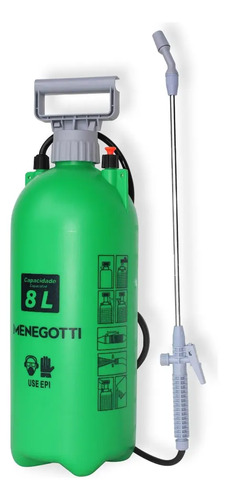 Pulverizador Lateral Manual 8l Menegotti 40780078 Verde