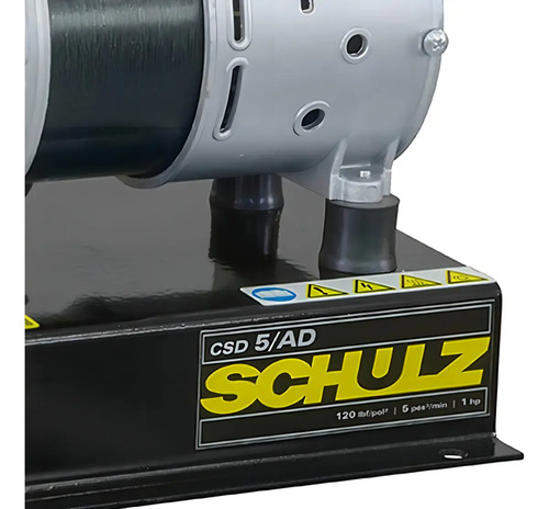 Motocompressor Ar Estacionário Pistão CSD5ISENTO Ad C Motor Monofásico Aberto Industrial 1CV 220V 4P60Hz Schulz 91503910