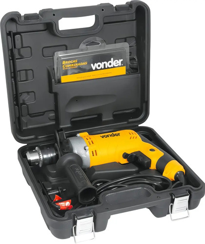 Furadeira de impacto FIV709 Kit com 9 peças e maleta 127v Vonder 6001709127