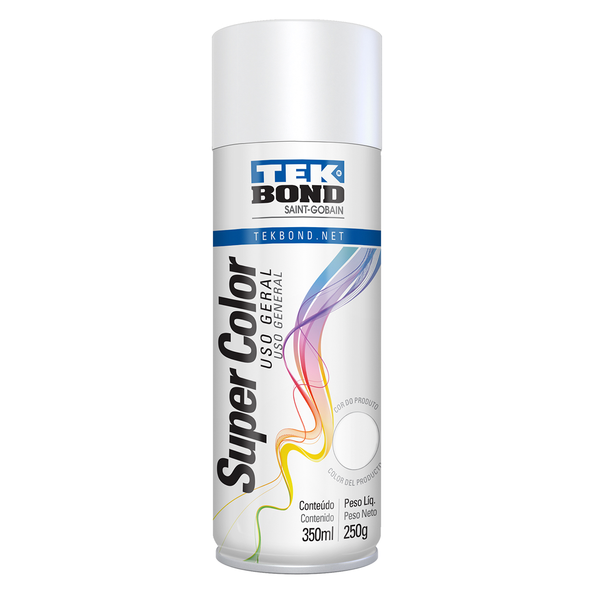 Tinta spray branco fosco 350ml tek bond