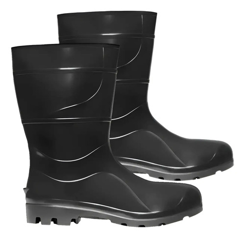 Bota pvc preto cano médio MOD. 206 Cartom CA 32169