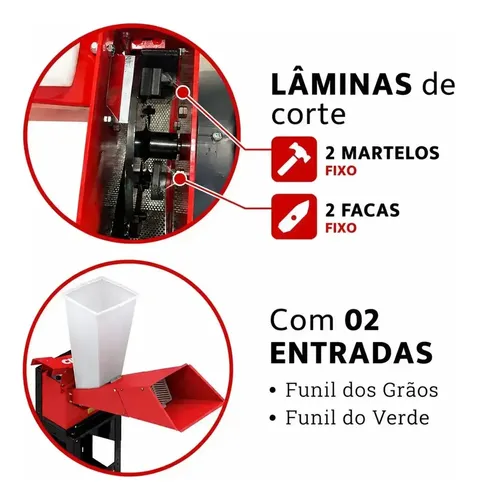 Triturador forrageiro picador CID 125LD 2cv monofásico bivolt Cid