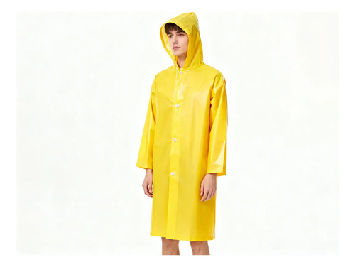 Capa chuva forrada manga e capuz EXG amarela total capas CA 47977