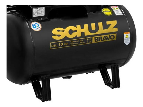 Compressor de Ar Estacionário Pistão CSL10BRAVO 100 I Motor Monofásico Aber Industrial 2CV 220V 2P60Hz Schulz 92179780