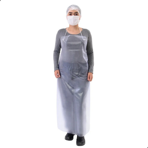 Avental vinil 70x120 com cordão fitilho transparente standard CA 44668 Prevemax RAVE00001