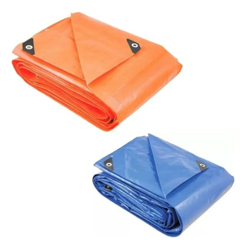 Lona de polietileno 6X6m multiuso (laranja ou azul)