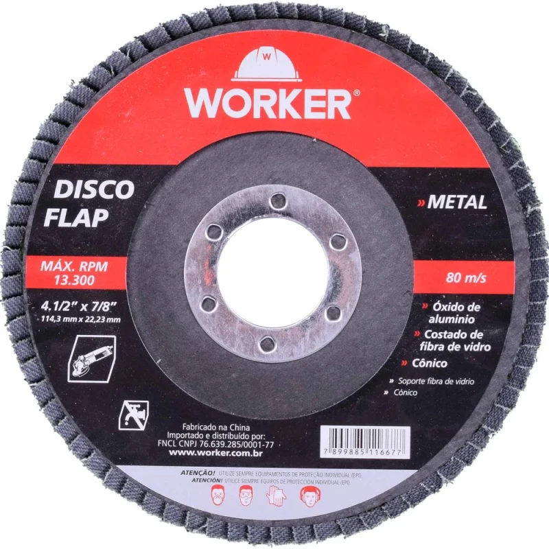 Disco flap curvo G60 114,3X2mm metal 847160 Worker