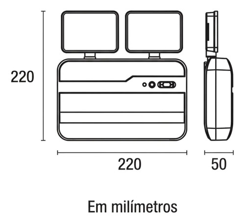 Luminária de emergência led  2 faróis 18w Branco