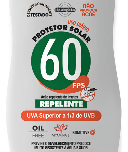 Protetor solar FPS 60 com repelente Nutriex 120ml 0062802