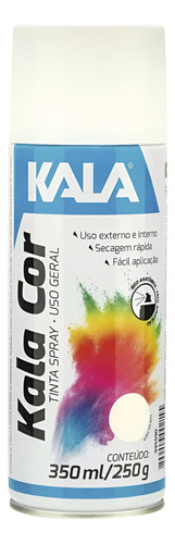 Tinta spray uso geral branco brilhante 350ml Kala 935590