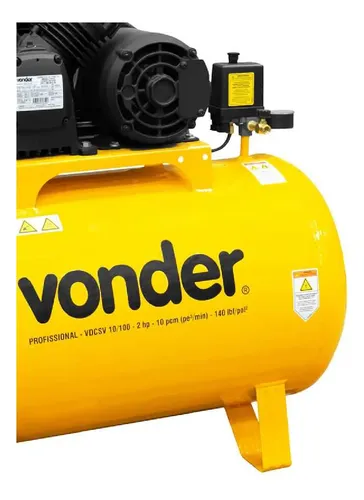 Compressor de ar vdcsv 10/100 2,0cv monofásico 127v/220v Vonder 6829711122
