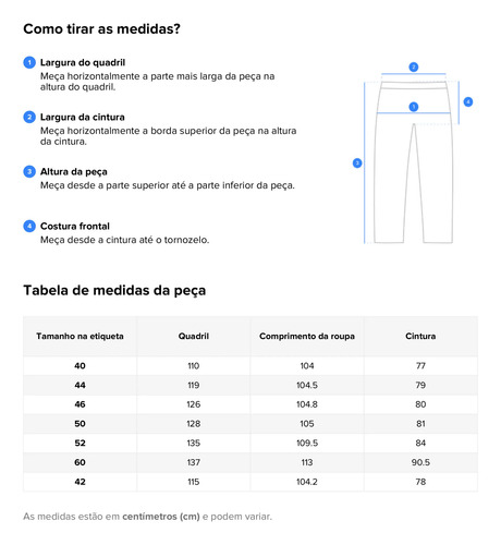 Calça em brim pesado cinza com zíper Kremsi Uniformes