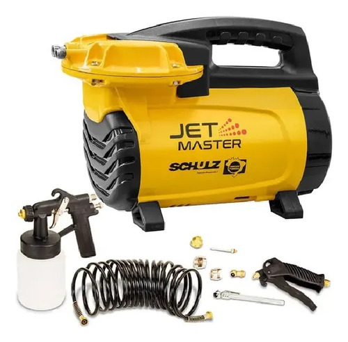 Motocompressor Ar Portátil Diafr MS5,3JETMASTER C Motor Monofásico Aberto Industrial 500W 127V 4P60Hz Schulz 92012970