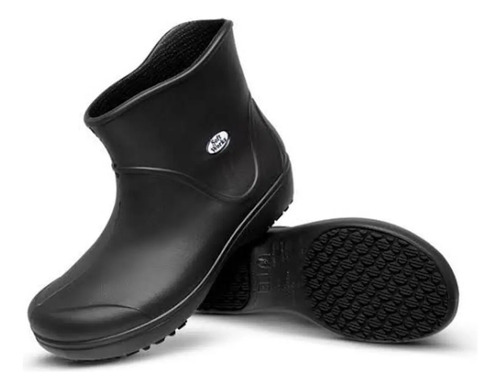 Bota cano curto eva antiderrapante BB85 CA 37390 preto Soft Works