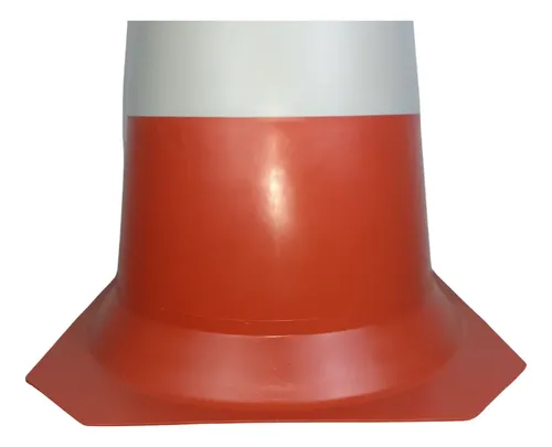 Cone de sinalização laranja e branco 75cm Fit 700.00503 Plastcor